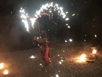 Final aux artifices pour  le spectacle «Le Roi de Feu »