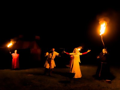 Compagnie Briselame, spectacle de feu : la Mariée et le Dragon