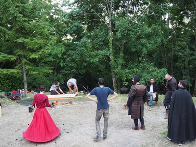 Répétition pour le spectacle de feu « Le Roi de feu »