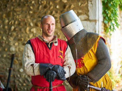 Commentateurs du combat médiéval en cours