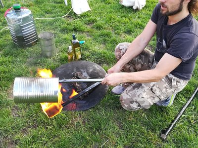 Préparation du matériel - noircissage des boite à feu