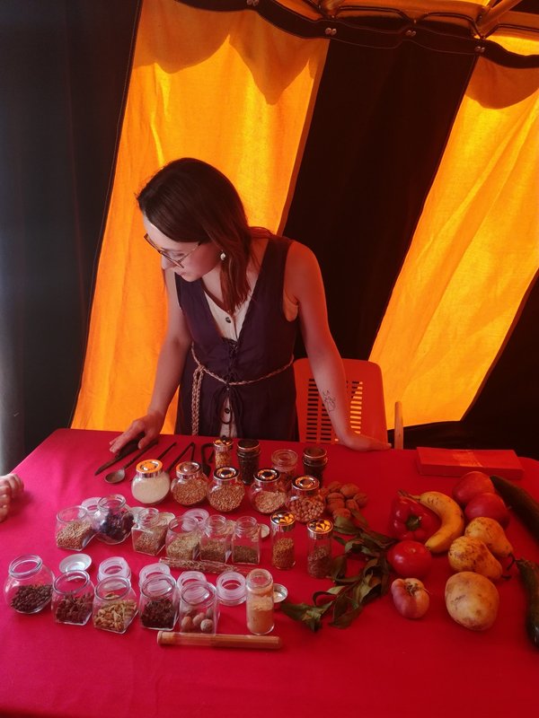 Photo d'aliments médiévaux et non médiévaux